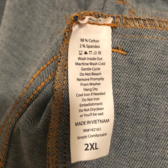 LuLaRoe 2XL Harvey Denim Jacket - Picture 4 of 5